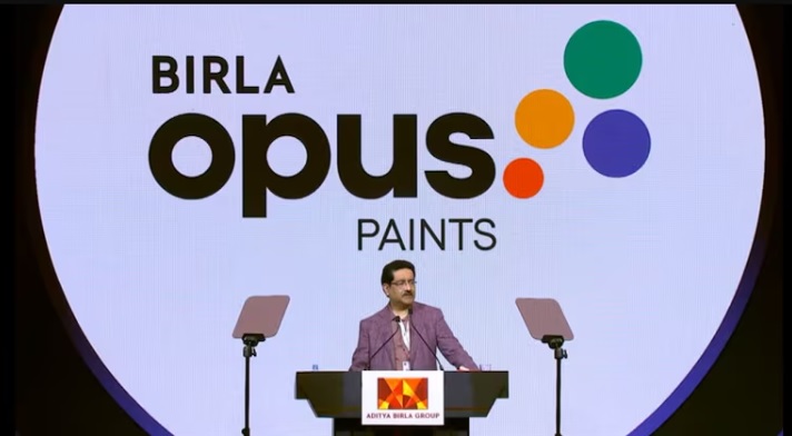 Kumar Mangalam Birla Speaking over the launch of Birla Opus